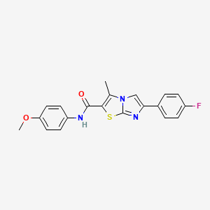 molecular formula C20H16FN3O2S B11439005 6-(4-fluorophenyl)-N-(4-methoxyphenyl)-3-methylimidazo[2,1-b][1,3]thiazole-2-carboxamide 