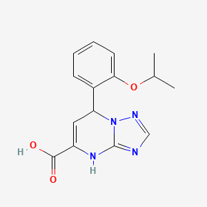 molecular formula C15H16N4O3 B11439016 7-[2-(Propan-2-yloxy)phenyl]-4,7-dihydro[1,2,4]triazolo[1,5-a]pyrimidine-5-carboxylic acid 