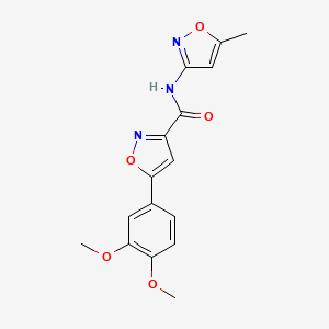 5-(3,4-dimethoxyphenyl)-N-(5-methyl-1,2-oxazol-3-yl)-1,2-oxazole-3-carboxamide