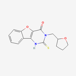 3-(tetrahydrofuran-2-ylmethyl)-2-thioxo-2,3-dihydro[1]benzofuro[3,2-d]pyrimidin-4(1H)-one