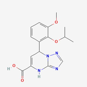 7-[3-Methoxy-2-(propan-2-yloxy)phenyl]-4,7-dihydro[1,2,4]triazolo[1,5-a]pyrimidine-5-carboxylic acid