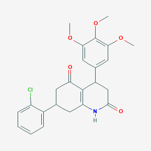 7-(2-chlorophenyl)-4-(3,4,5-trimethoxyphenyl)-4,6,7,8-tetrahydroquinoline-2,5(1H,3H)-dione