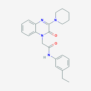 N-(3-ethylphenyl)-2-[2-oxo-3-(piperidin-1-yl)quinoxalin-1(2H)-yl]acetamide