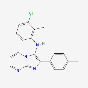 molecular formula C20H17ClN4 B11439086 N-(3-chloro-2-methylphenyl)-2-(4-methylphenyl)imidazo[1,2-a]pyrimidin-3-amine 