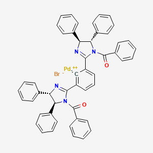 B1143910 Bromo[[1,3-bis[(4S,5S)-1-benzoyl-4,5-diphenyl-2-imidazolin-2-yl]benzene]palladium(II)] CAS No. 1242081-29-3