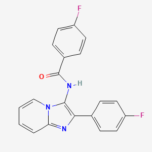 4-fluoro-N-[2-(4-fluorophenyl)imidazo[1,2-a]pyridin-3-yl]benzamide