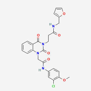 3-(1-{[(3-chloro-4-methoxyphenyl)carbamoyl]methyl}-2,4-dioxo-1,2,3,4-tetrahydroquinazolin-3-yl)-N-[(furan-2-yl)methyl]propanamide