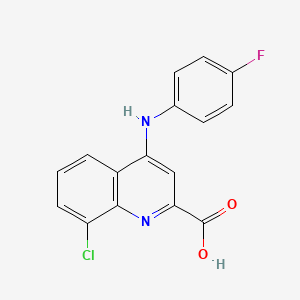 8-Chloro-4-[(4-fluorophenyl)amino]quinoline-2-carboxylic acid