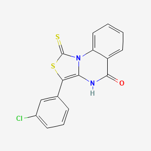 3-(3-chlorophenyl)-1-thioxo[1,3]thiazolo[3,4-a]quinazolin-5(4H)-one