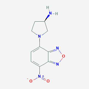 molecular formula C10H11N5O3 B114392 (R)-(-)-1-(7-硝基-4-苯并呋喃基)-3-吡咯烷胺 CAS No. 143112-51-0