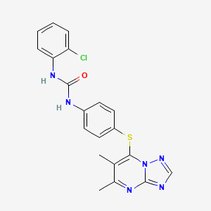 3-(2-Chlorophenyl)-1-[4-({5,6-dimethyl-[1,2,4]triazolo[1,5-A]pyrimidin-7-YL}sulfanyl)phenyl]urea