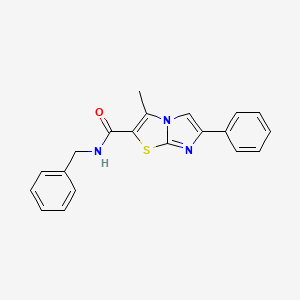 molecular formula C20H17N3OS B11439233 N-benzyl-3-methyl-6-phenylimidazo[2,1-b]thiazole-2-carboxamide 