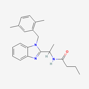 N-{1-[1-(2,5-dimethylbenzyl)-1H-benzimidazol-2-yl]ethyl}butanamide