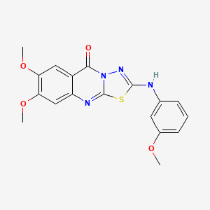 7,8-Dimethoxy-2-[(3-methoxyphenyl)amino]-5H-[1,3,4]thiadiazolo[2,3-B]quinazolin-5-one