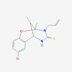 3-allyl-8-bromo-2,11-dimethyl-2,3,5,6-tetrahydro-4H-2,6-methano-1,3,5-benzoxadiazocine-4-thione