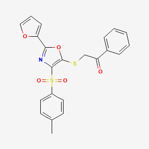 2-({2-(2-Furyl)-4-[(4-methylphenyl)sulfonyl]-1,3-oxazol-5-yl}thio)-1-phenylethanone