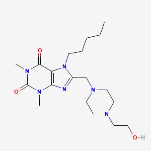 8-{[4-(2-hydroxyethyl)piperazin-1-yl]methyl}-1,3-dimethyl-7-pentyl-3,7-dihydro-1H-purine-2,6-dione