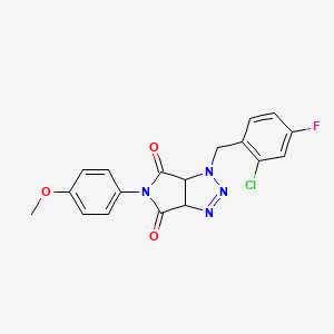 1-(2-chloro-4-fluorobenzyl)-5-(4-methoxyphenyl)-3a,6a-dihydropyrrolo[3,4-d][1,2,3]triazole-4,6(1H,5H)-dione