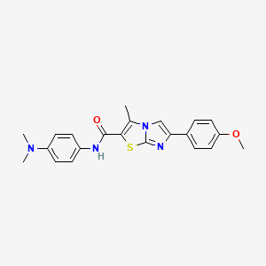 N-[4-(dimethylamino)phenyl]-6-(4-methoxyphenyl)-3-methylimidazo[2,1-b][1,3]thiazole-2-carboxamide