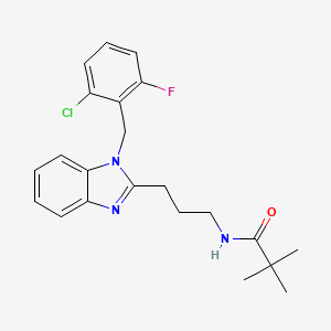 N-{3-[1-(2-chloro-6-fluorobenzyl)-1H-benzimidazol-2-yl]propyl}-2,2-dimethylpropanamide