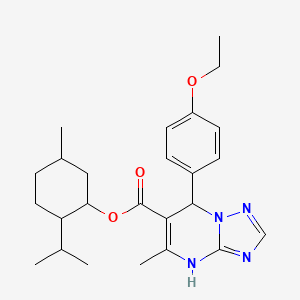 5-Methyl-2-(propan-2-yl)cyclohexyl 7-(4-ethoxyphenyl)-5-methyl-4,7-dihydro[1,2,4]triazolo[1,5-a]pyrimidine-6-carboxylate