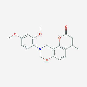 9-(2,4-dimethoxyphenyl)-4-methyl-9,10-dihydro-2H,8H-chromeno[8,7-e][1,3]oxazin-2-one