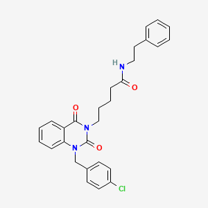 5-[1-(4-chlorobenzyl)-2,4-dioxo-1,4-dihydroquinazolin-3(2H)-yl]-N-(2-phenylethyl)pentanamide