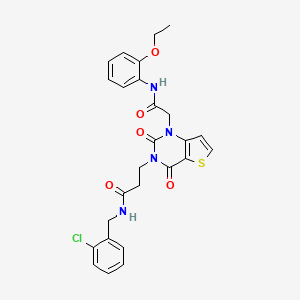 N-(2-chlorobenzyl)-3-(1-(2-((2-ethoxyphenyl)amino)-2-oxoethyl)-2,4-dioxo-1,2-dihydrothieno[3,2-d]pyrimidin-3(4H)-yl)propanamide