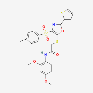 N-(2,4-dimethoxyphenyl)-2-({4-[(4-methylphenyl)sulfonyl]-2-(thiophen-2-yl)-1,3-oxazol-5-yl}sulfanyl)acetamide