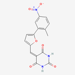 5-{[5-(2-Methyl-5-nitrophenyl)furan-2-YL]methylidene}-1,3-diazinane-2,4,6-trione