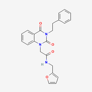 2-[2,4-dioxo-3-(2-phenylethyl)-3,4-dihydroquinazolin-1(2H)-yl]-N-(furan-2-ylmethyl)acetamide