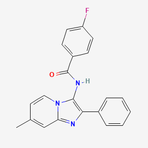 4-fluoro-N-(7-methyl-2-phenylimidazo[1,2-a]pyridin-3-yl)benzamide