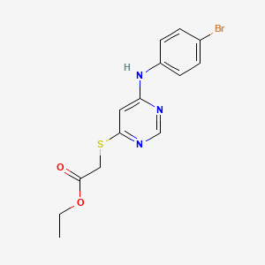 Ethyl ({6-[(4-bromophenyl)amino]pyrimidin-4-yl}sulfanyl)acetate