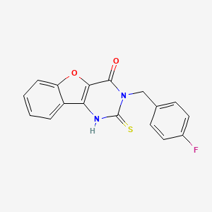 3-(4-fluorobenzyl)-2-thioxo-2,3-dihydro[1]benzofuro[3,2-d]pyrimidin-4(1H)-one