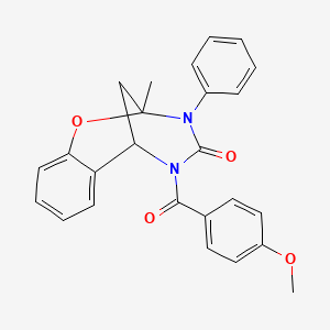 5-[(4-methoxyphenyl)carbonyl]-2-methyl-3-phenyl-2,3,5,6-tetrahydro-4H-2,6-methano-1,3,5-benzoxadiazocin-4-one