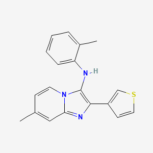 7-methyl-N-(2-methylphenyl)-2-(thiophen-3-yl)imidazo[1,2-a]pyridin-3-amine