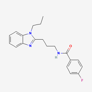 4-fluoro-N-[3-(1-propyl-1H-benzimidazol-2-yl)propyl]benzamide