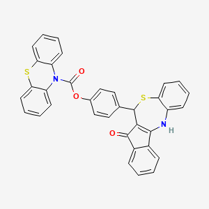 4-(7-Hydroxy-6H-indeno[2,1-C][1,5]benzothiazepin-6-YL)phenyl 10H-phenothiazine-10-carboxylate