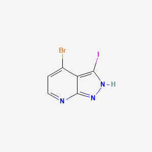 molecular formula C6H3BrIN3 B1143974 4-Bromo-3-iodo-1H-pyrazolo[3,4-b]pyridine CAS No. 1357947-04-6
