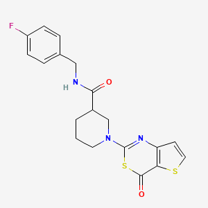 N-(4-fluorobenzyl)-1-(4-oxo-4H-thieno[3,2-d][1,3]thiazin-2-yl)piperidine-3-carboxamide