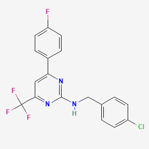 N-(4-chlorobenzyl)-4-(4-fluorophenyl)-6-(trifluoromethyl)pyrimidin-2-amine