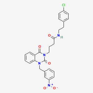 N-[2-(4-chlorophenyl)ethyl]-4-[1-(3-nitrobenzyl)-2,4-dioxo-1,4-dihydroquinazolin-3(2H)-yl]butanamide