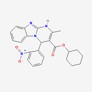 Cyclohexyl 2-methyl-4-(2-nitrophenyl)-1,4-dihydropyrimido[1,2-a]benzimidazole-3-carboxylate