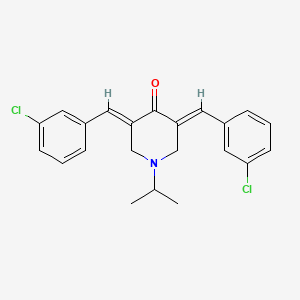 (3E,5E)-3,5-bis(3-chlorobenzylidene)-1-isopropyl-4-piperidinone