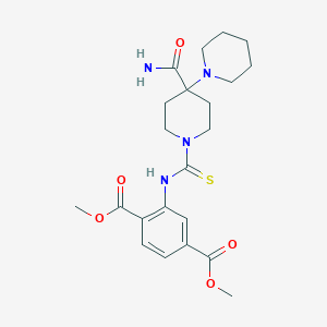 Dimethyl 2-{[(4'-carbamoyl-1,4'-bipiperidin-1'-yl)carbonothioyl]amino}benzene-1,4-dicarboxylate