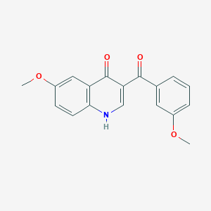 molecular formula C18H15NO4 B11439871 6-methoxy-3-(3-methoxybenzoyl)quinolin-4(1H)-one 