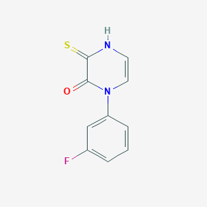 molecular formula C10H7FN2OS B11439884 1-(3-Fluorophenyl)-3-sulfanylidene-1,2,3,4-tetrahydropyrazin-2-one 