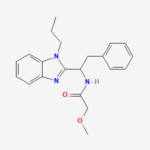 2-methoxy-N-[2-phenyl-1-(1-propyl-1H-benzimidazol-2-yl)ethyl]acetamide