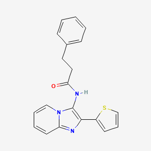 3-Phenyl-N-[2-(thiophen-2-YL)imidazo[1,2-A]pyridin-3-YL]propanamide