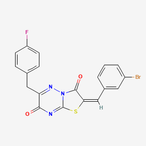 (2E)-2-(3-bromobenzylidene)-6-(4-fluorobenzyl)-7H-[1,3]thiazolo[3,2-b][1,2,4]triazine-3,7(2H)-dione